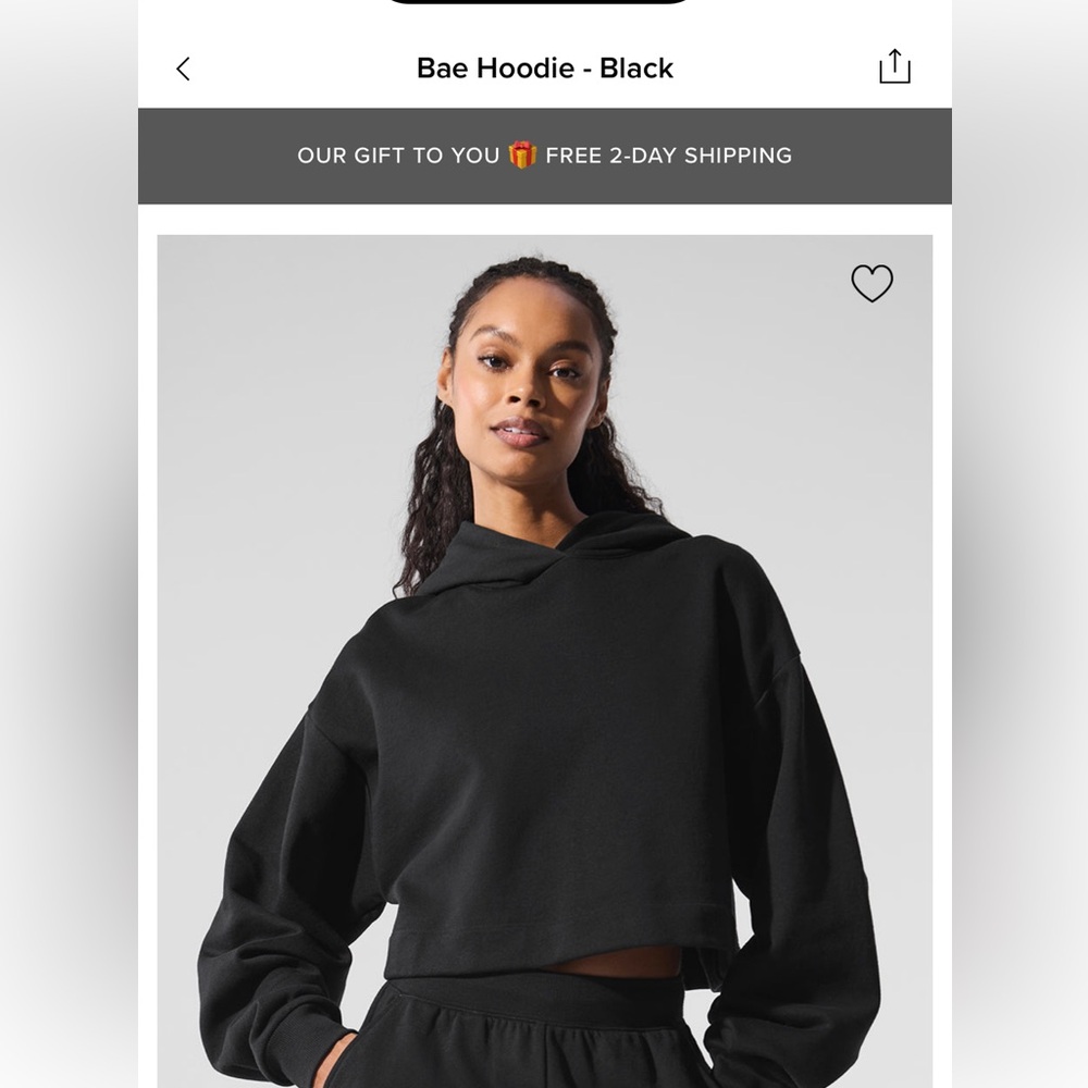 Alo black Bae Hoodie